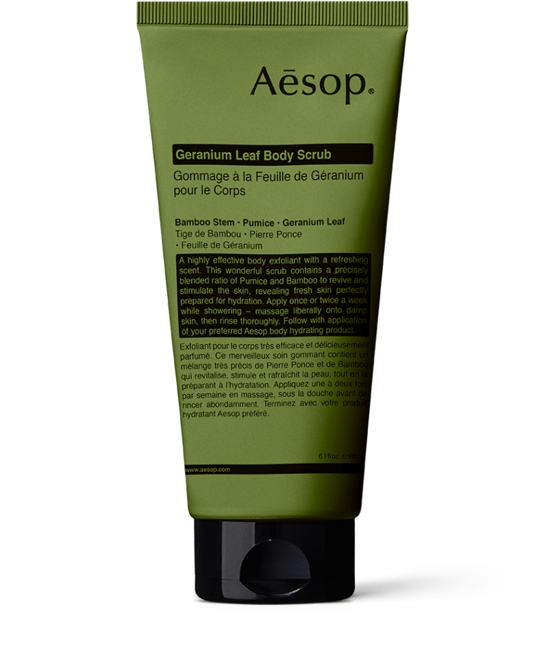Aesop-Body-Geranium-Leaf-Body-Scrub-180mL.png Geranium Leaf piling za tijelo