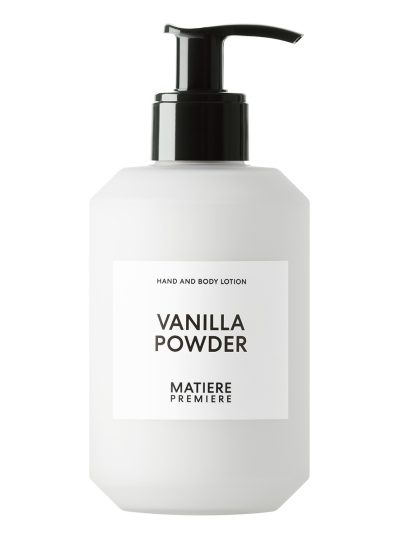 MATIERE PREMIERE_Vanilla Powder_Hand and Body Lotion_white BG_16x9 Vanilla Powder hand & body losion